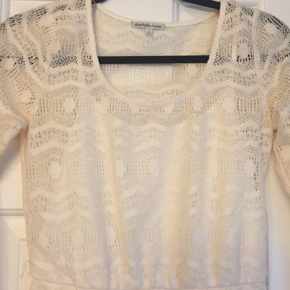 Off White Lace Dress - Picture 3 of 3